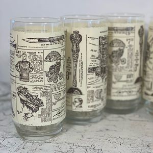 6 Sears & Roebucks 1908 Ad Glasses